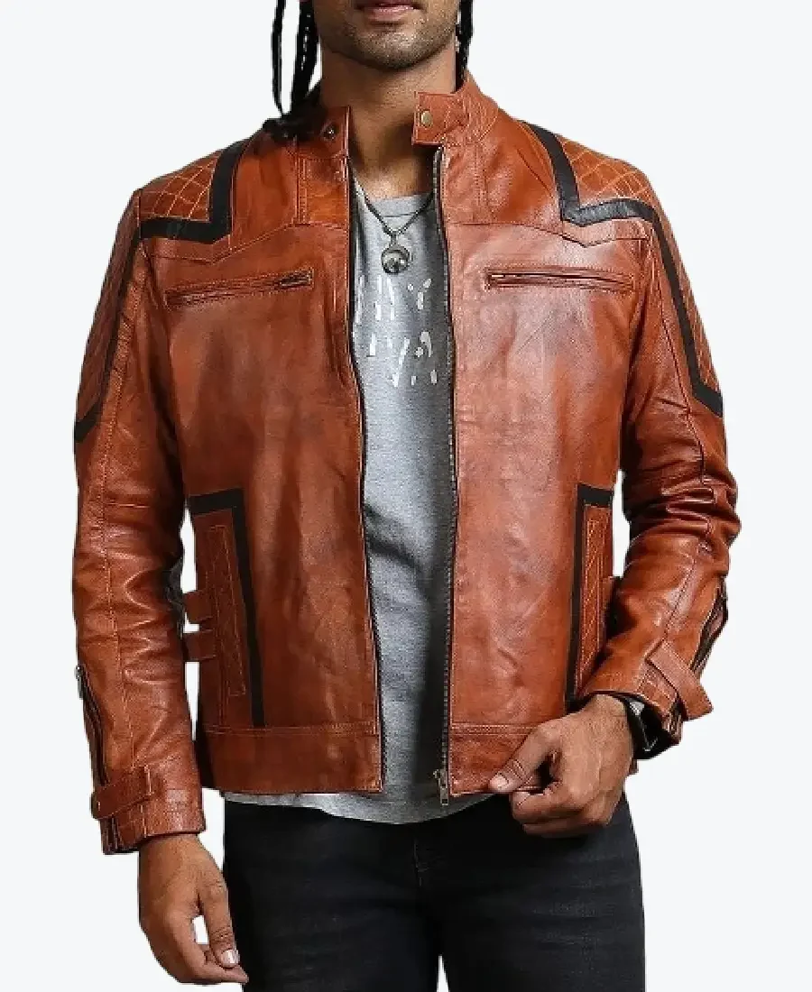 Bellagio Vintage Brown Biker Jackets Rare Jacket