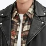 Berlin Black Moto Leather Jacket Collar Rare Jacket