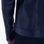 Blue Cafe Racer Genuine Leather Jacket Sleeves Rare Jacket