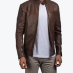Dean Leather Biker Jacket Brown Rare Jacket
