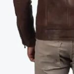 Dean Leather Biker Jacket Brown Sleeves Rare Jacket