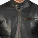 Dean Leather Biker Jacket Collar Rare Jacket