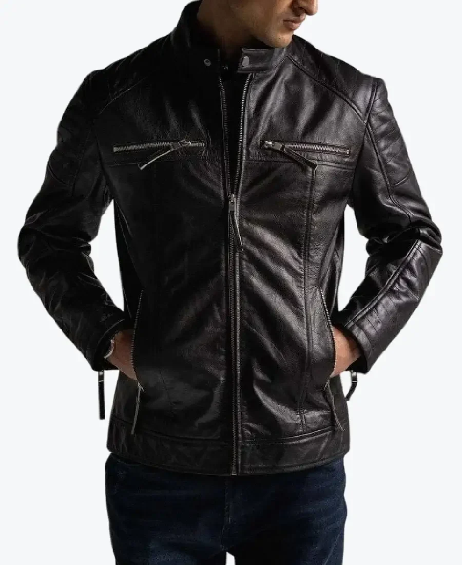 Men Black Divo Cafe Racer Jackets Rare Jacket
