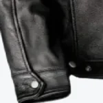 Men Black Leather Moto Jacket Sleeves Rare Jacket