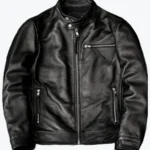 Men Black Leather Moto Jackets Rare Jacket