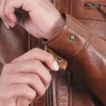 Men Brown Cafe Racer Leather Jacket Sleeves Rare Jacket