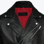 Men Classic Biker Leather Jacket Collar Rare Jacket