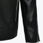 Men Classic Biker Leather Jacket Sleeves Rare Jacket