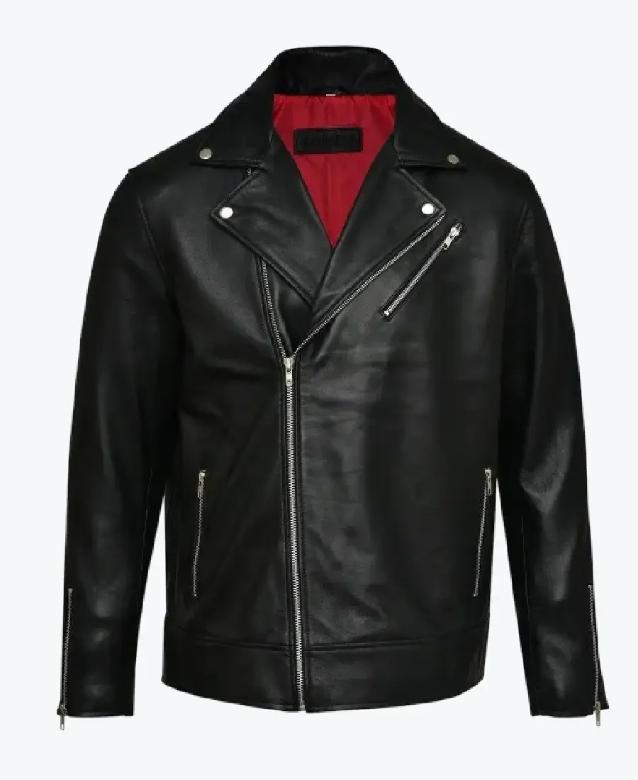 Men Classic Biker Leather Jackets Rare Jacket