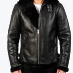 Men's B-3 Black Leather Bomber Jackets Rare Jacket