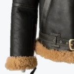 Men's Battle SF Bomber Shearling Fur Jacket Sleeves Rare Jacket