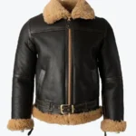 Men's Battle SF Bomber Shearling Fur Jackets Rare Jacket