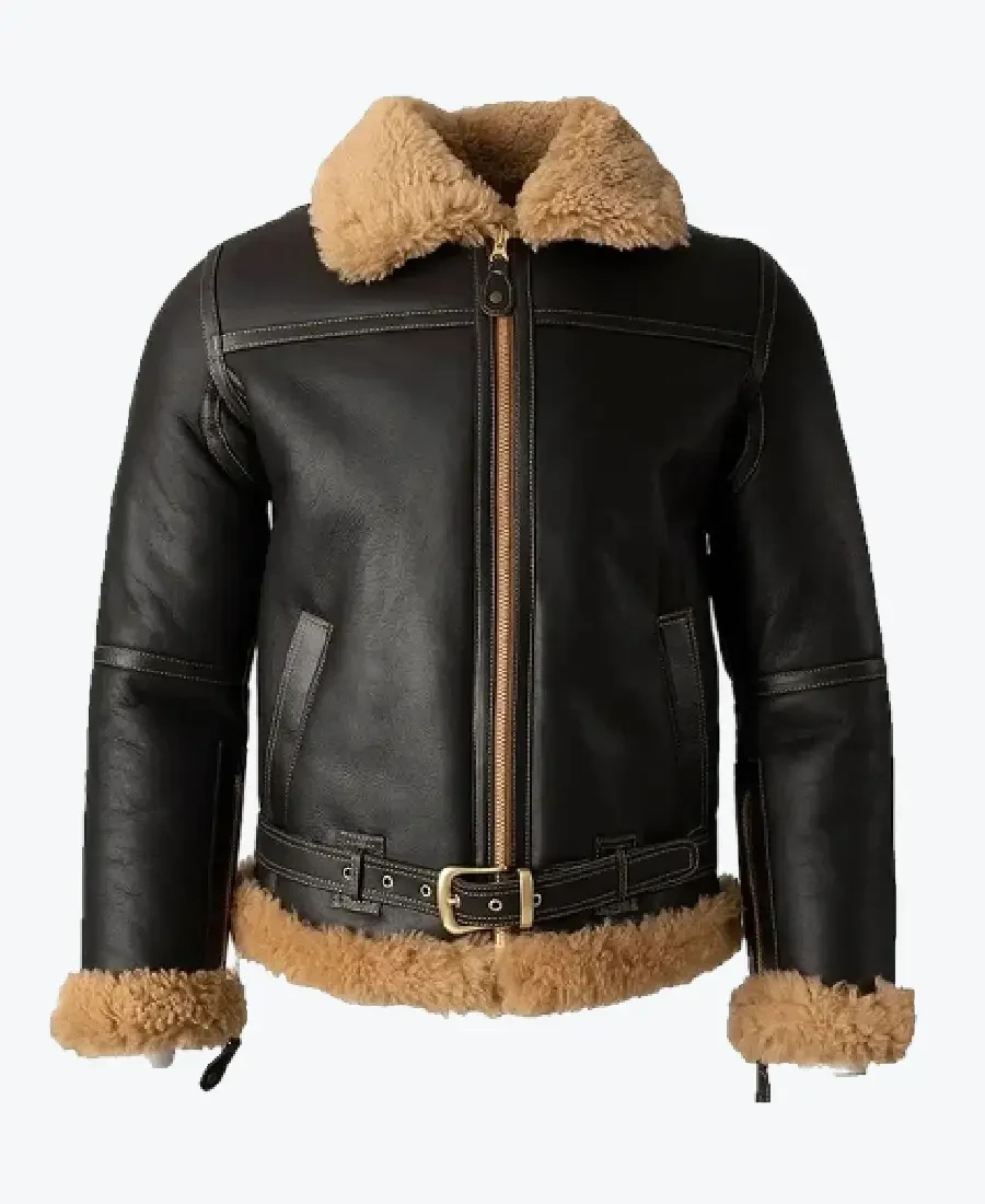 Men's Battle SF Bomber Shearling Fur Jackets Rare Jacket