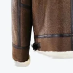 Men's Berlin Brown Shearling Bomber Jacket Sleeves Rare Jacket