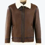 Men's Berlin Brown Shearling Bomber Jackets Rare Jacket
