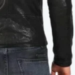 Men's Black Mobil Cafe Racer Jacket Sleeves Rare Jacket