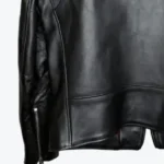 Men's Black Motorcycle Leather Jacket Sleeves Rare Jacket