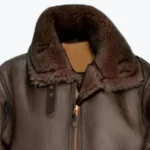 Mens Brown B3 RAF Bomber Jacket Collar Rare Jacket