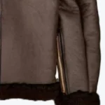 Mens Brown B3 RAF Bomber Jacket Sleeves Rare Jacket