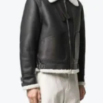 Men’s Carl Shearling Black Genuine Leather Jackets Rare Jacket