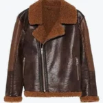 Men’s Chan Dark Brown Shearling Leather Jackets Rare Jacket