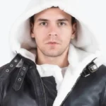 Men’s Classic Shearling Leather Jacket Collar Rare Jacket