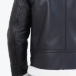 Men’s Classic Shearling Leather Jacket Sleeves Rare Jacket