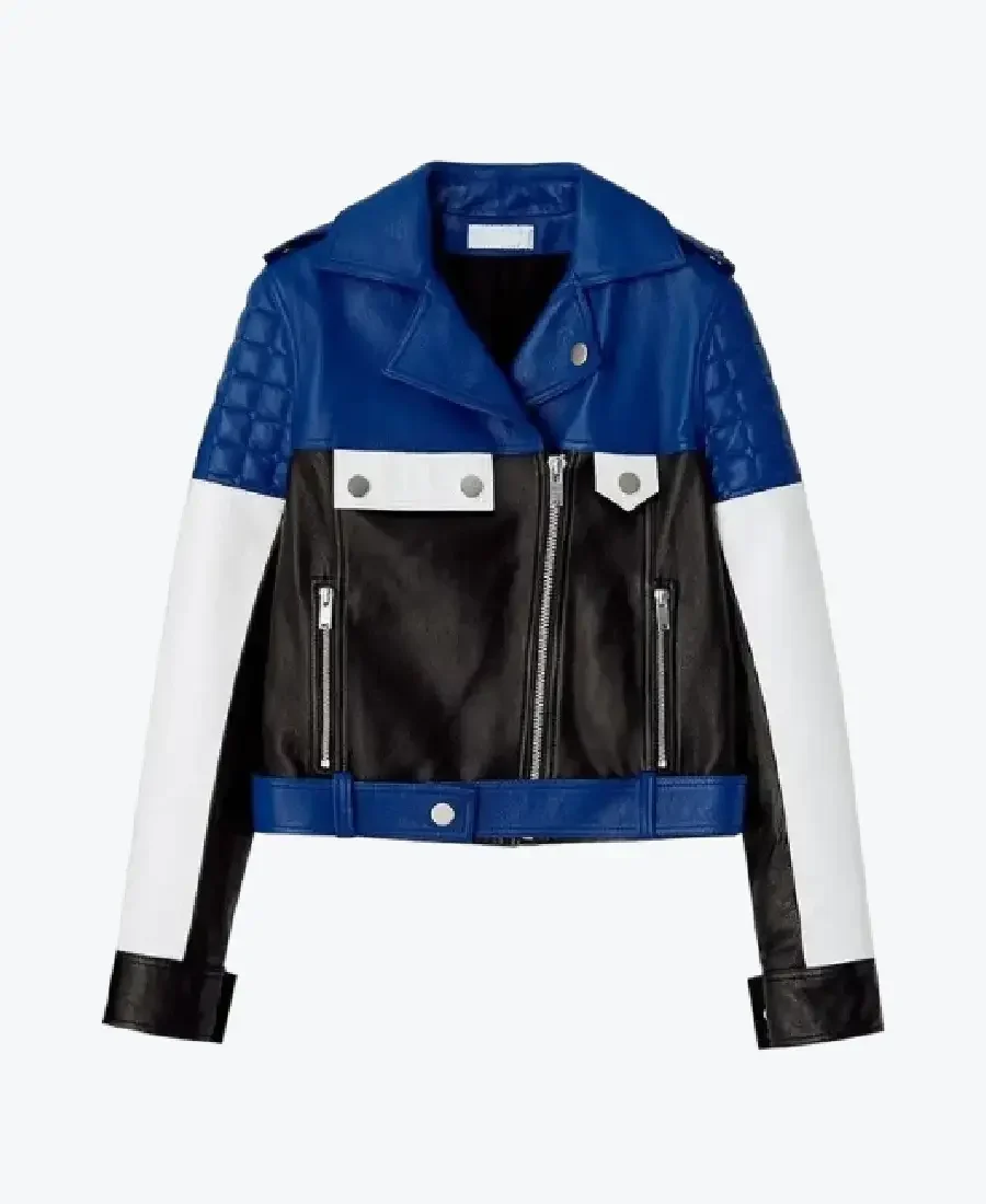 Men's Courreges Block Leather Biker Jackets Rare Jacket