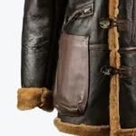 Men’s Dark Brown B-7 Bomber Leather Jacket Sleeves Rare Jacket