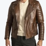 Mens Distressed Brown Leather Motorcycle Jackets Rare Jacket