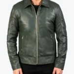 Men’s Green Leather Biker Jackets Rare Jacket