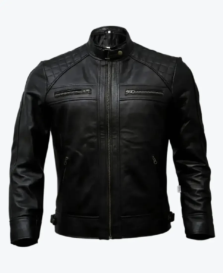 Men’s Motorcycle Casual Black Leather Jackets Rare Jacket