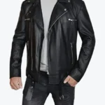 Men's Negan Leather Biker Jacket - Rare Jackets