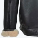 Men’s Shearling Black Leather B3 Jacket Sleeves Rare Jacket