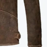 Men’s Shearling Distressed Brown Bomber Leather Jacket Sleeves Rare Jacket