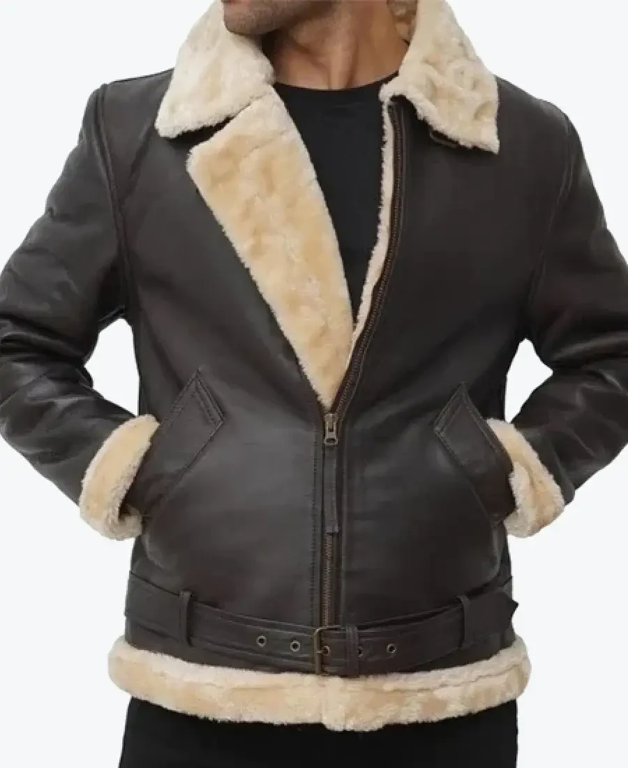 Men’s Shearling Leather Bomber Jackets Rare Jacket