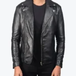 Noah Black Leather Biker Jacket Rare Jacket