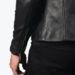 Noah Black Leather Biker Jacket Sleeves Rare Jacket