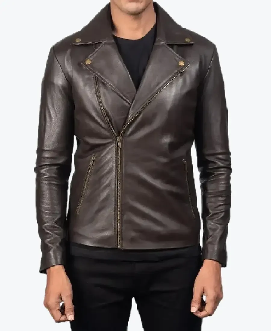 Noah Brown Leather Biker Jackets Rare Jacket