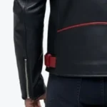Red Studded Lapels Biker Jacket Sleeves Rare Jacket