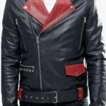 Red Studded Lapels Biker Jackets Rare Jacket
