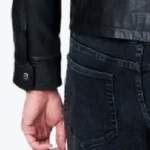 Roy Kent Black Biker Leather Jacket Sleeves Rare Jacket