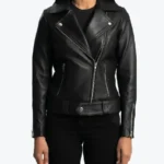 Rumy Black Leather Biker Jackets Rare Jacket