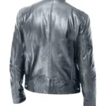 Biker Casual Zipper Leather Jacket - Image 14