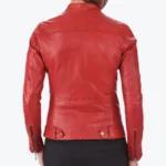 Shop The Claire Red Leather Jackets Rare Jacket