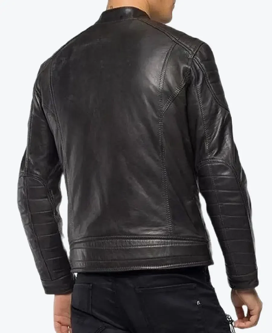 Shop The Men Black Cafe Racer Jacket - Rare Jackets