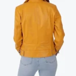Shop The Jenna Yellow Biker Leather Jackets Rare Jacket