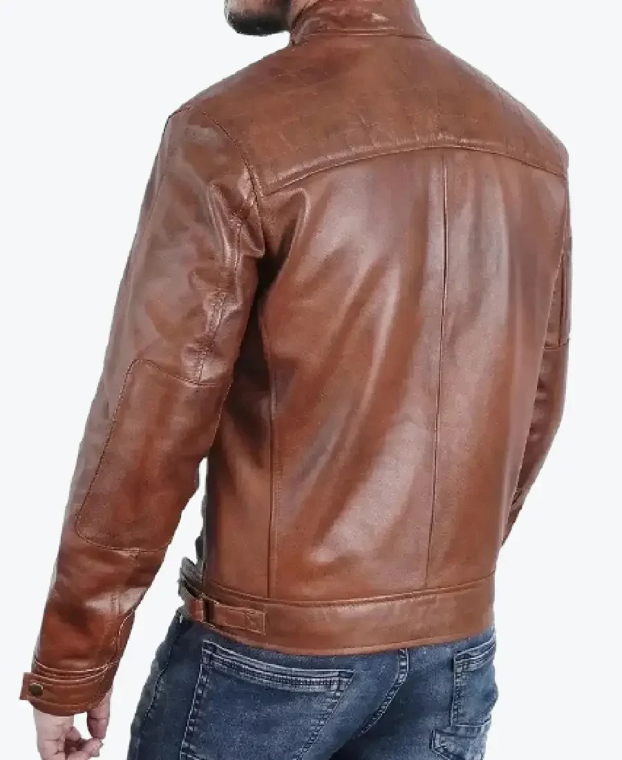 Shop The Men Brown Cafe Racer Leather Jackets Rare Jacket