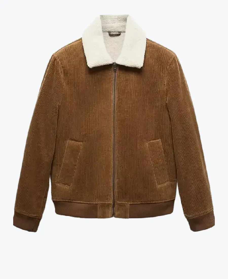Shop The Men Corduroy Brown Bomber Jacket - Rare Jackets