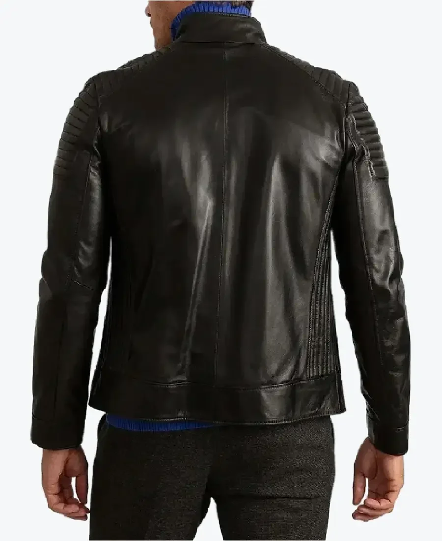 Shop The Men Signature Black Cafe Racer Leather Jackets Rare Jacket